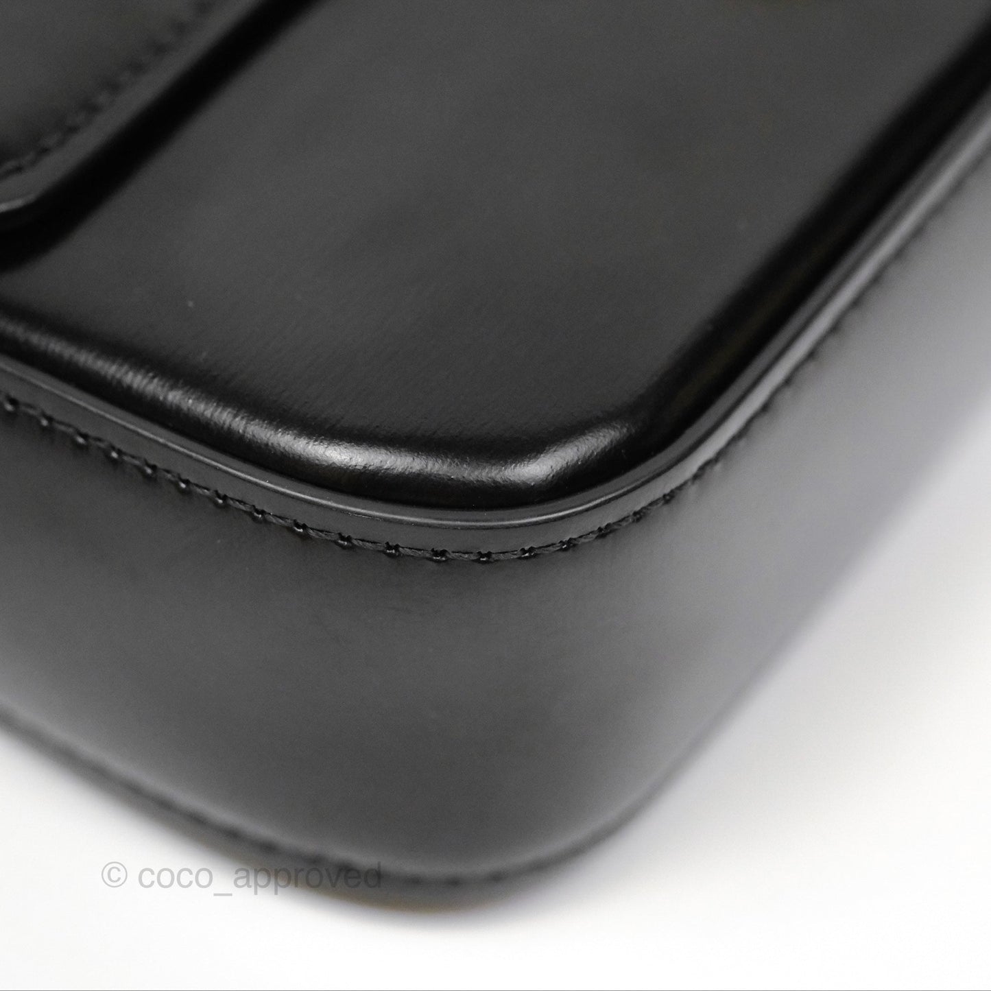 Celine Triomphe Shoulder Bag Black Calfskin