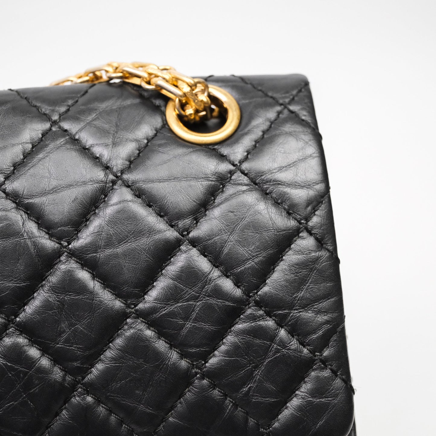 Chanel Reissue 225 Flap Black Aged Calfskin Gold Hardware