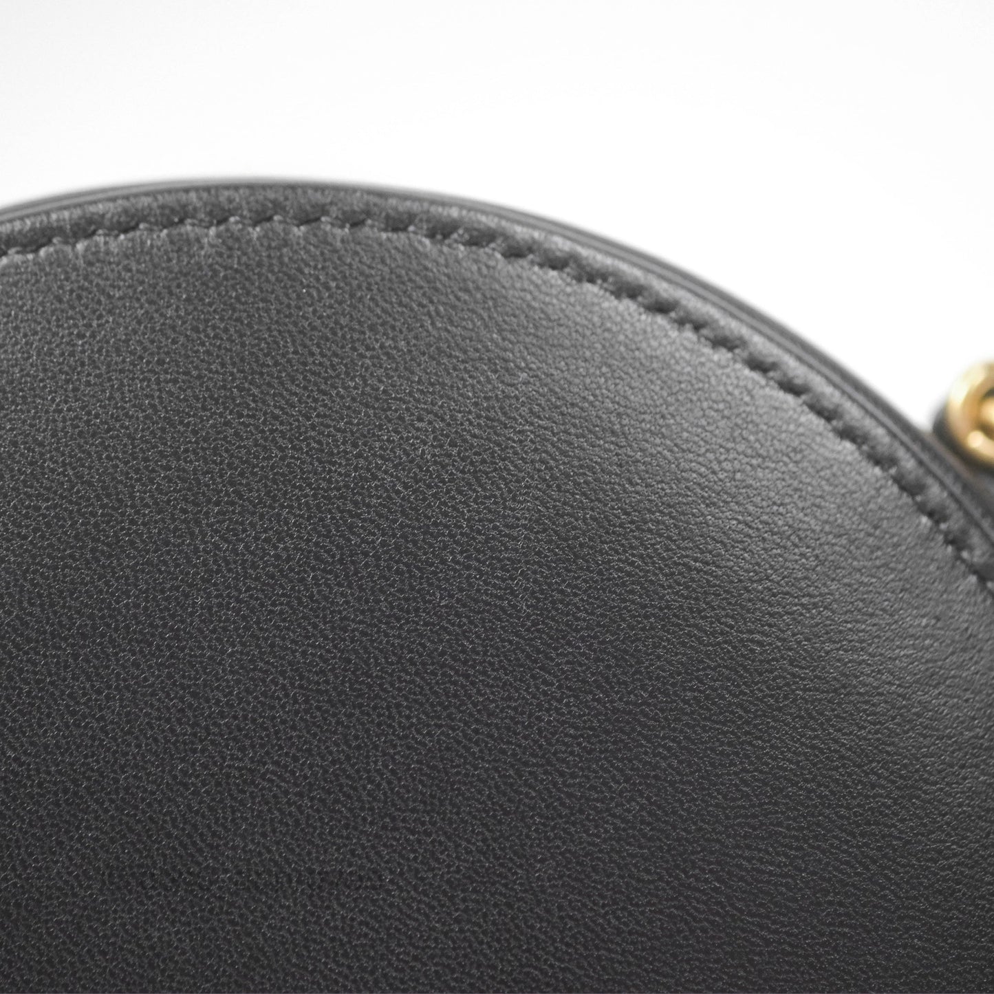 Chanel Studded CC Round Clutch With Chain Black Lambskin Gold Hardware