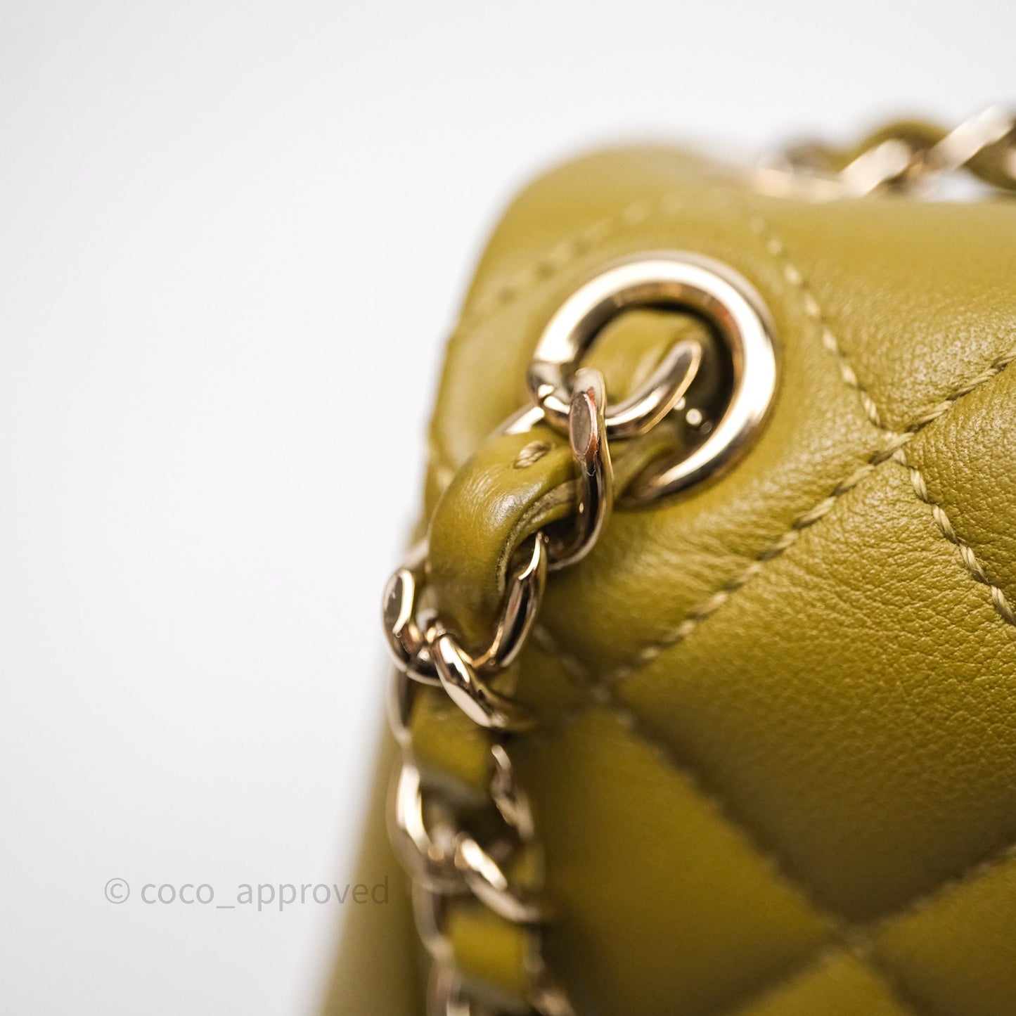 Chanel Mini Duma Backpack Olive Green Calfskin Gold Hardware