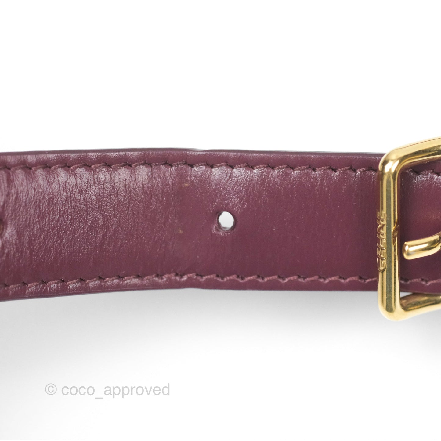 Celine Medium Triomphe Acai Burgundy Shiny Calfskin