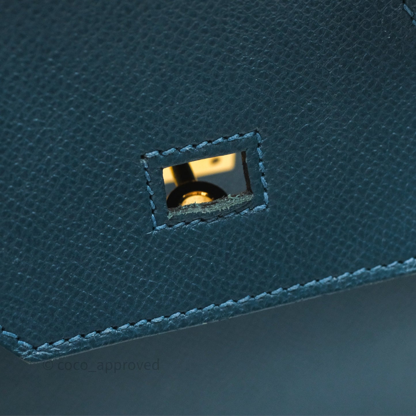 Hermès Birkin 30 Retourne Bleu de Prusse 7P Epsom Gold Hardware