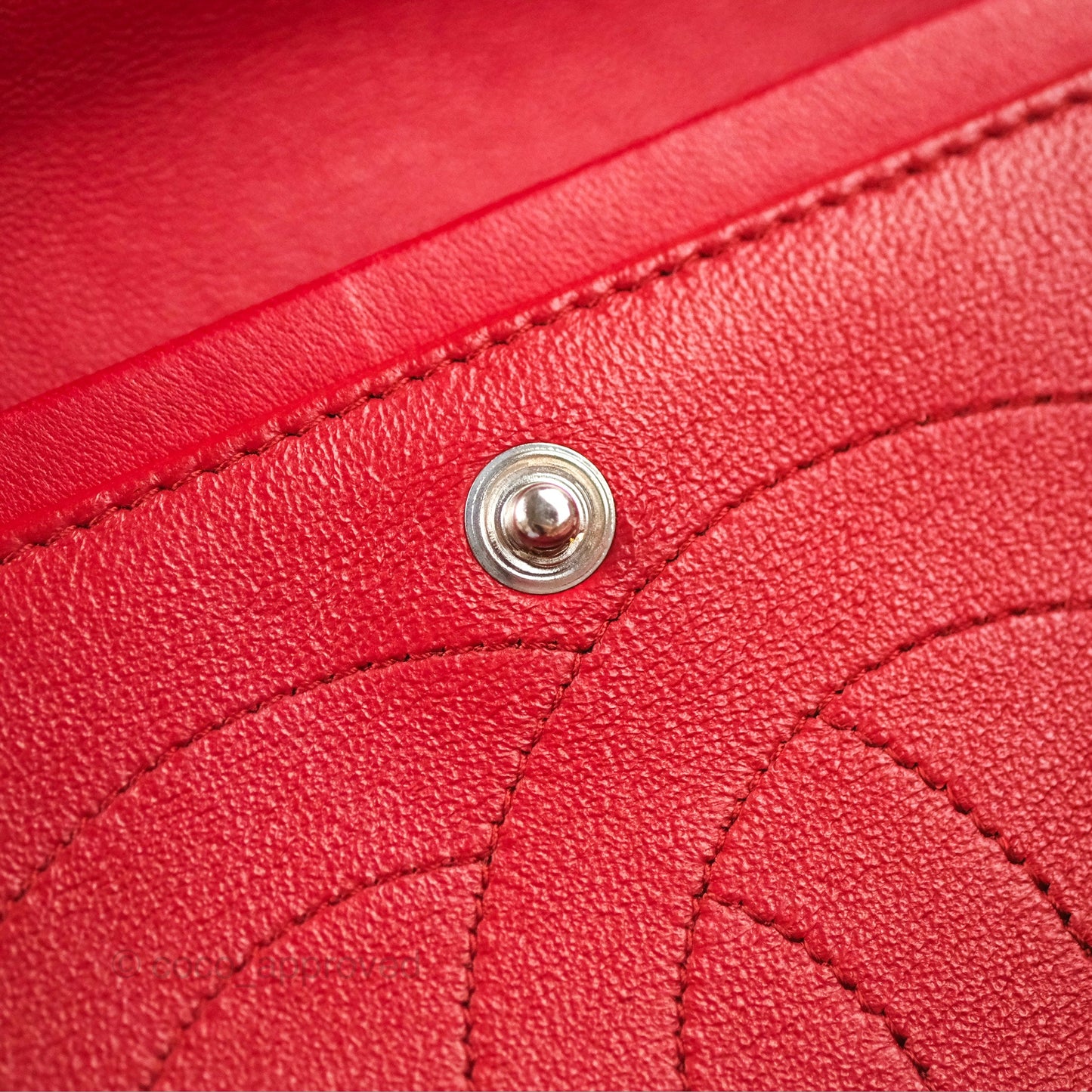 Chanel Jumbo Double Flap Red Lambskin Silver Hardware⁣⁣