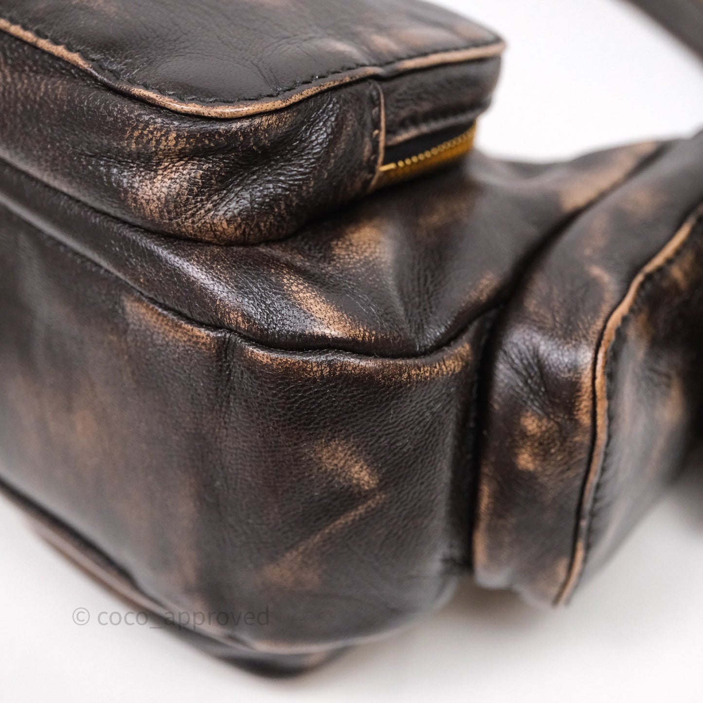 Miumiu Nappa leather Pocket bag Coffee