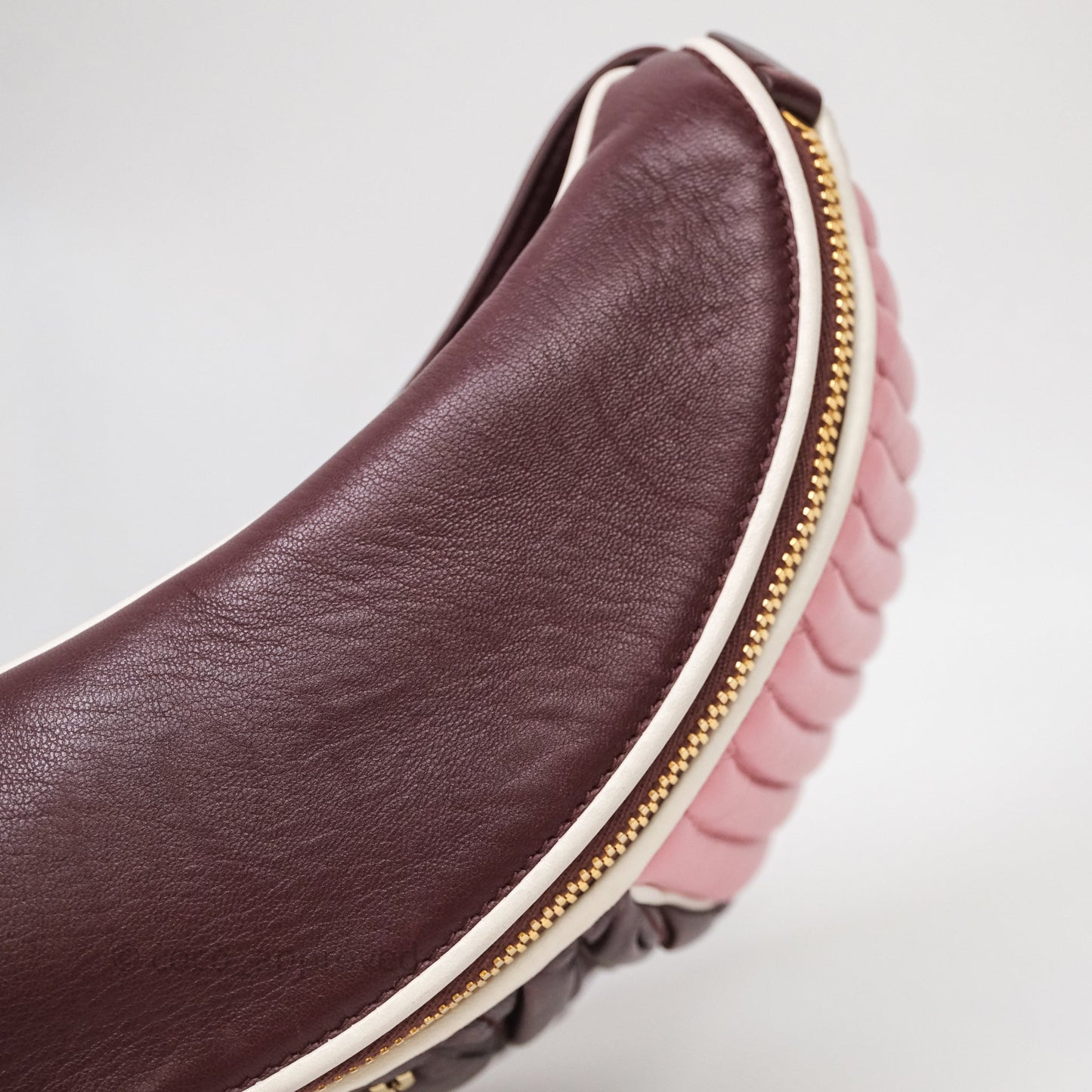 Miu Miu Bumbag Burgundy/Pink Gold Hardware