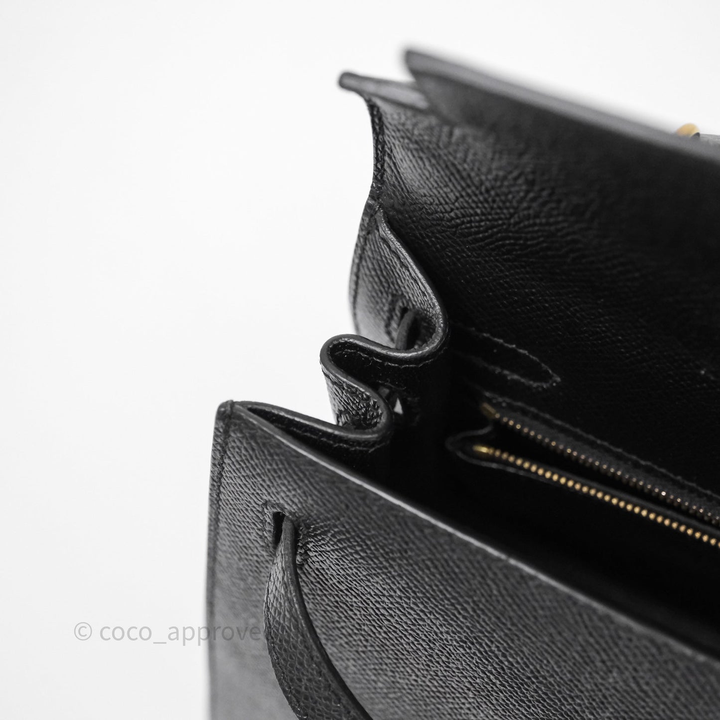 Hermès Kelly 25 Black Noir 89 Epsom Gold Hardware