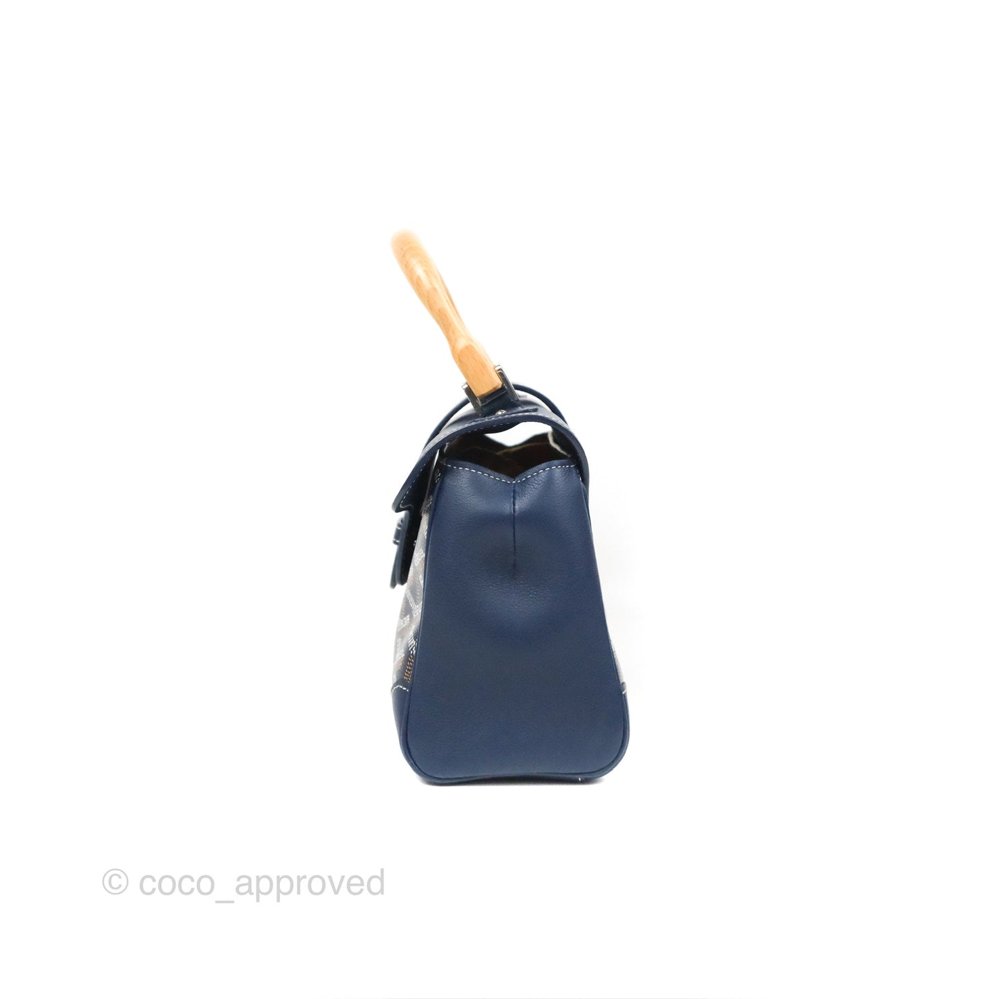 Goyard Saïgon Mini Bag Navy Goyardine Canvas/Chevroches Calfskin