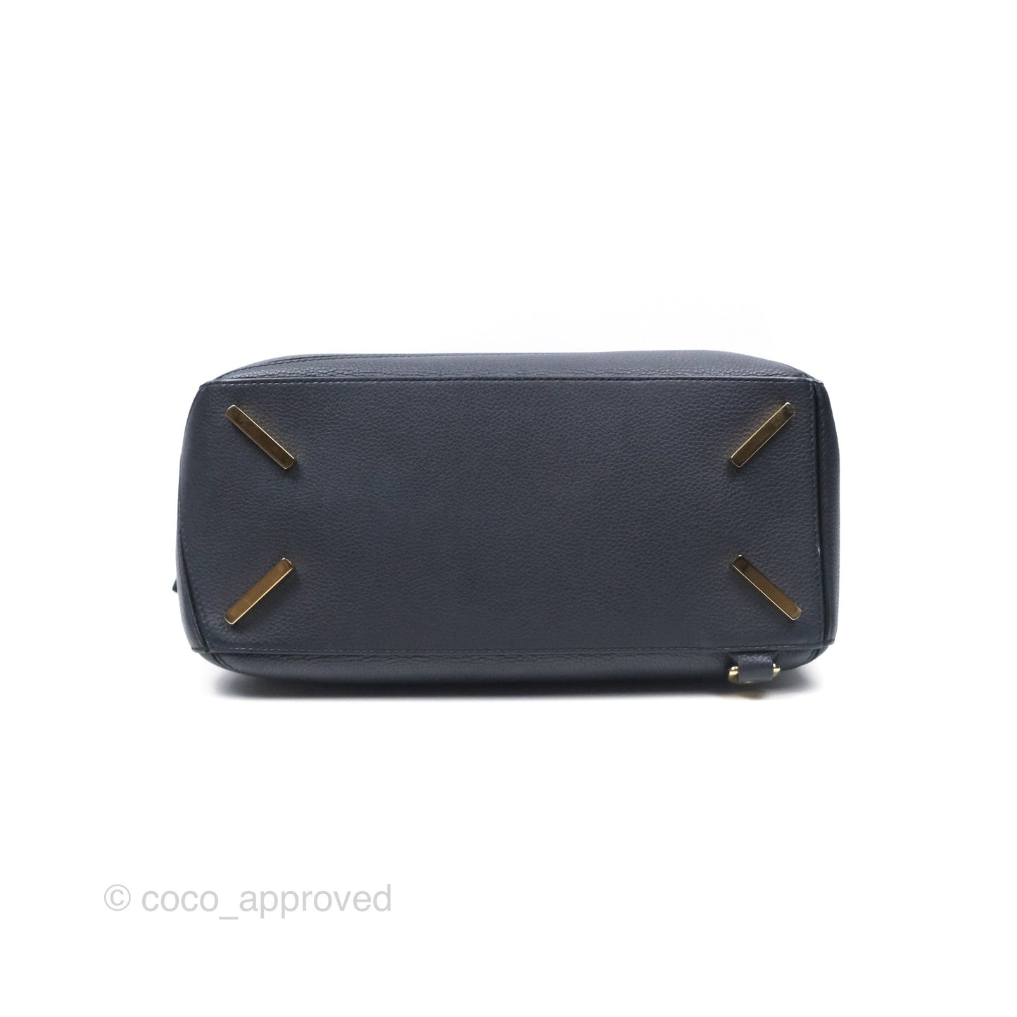Loewe Medium Puzzle Bag Navy Calfskin Gold Hardware