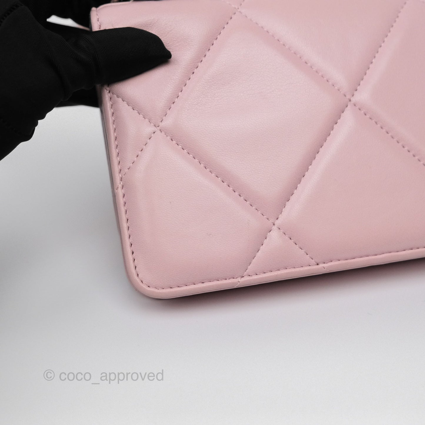 Chanel 19 Wallet on Chain WOC Light Pink Lambskin Mixed Hardware