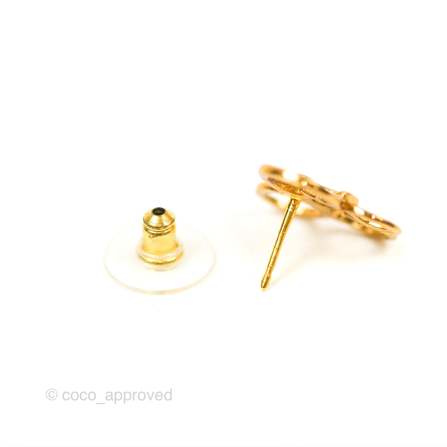 Chanel CC Butterfly Earrings Gold Tone 22S