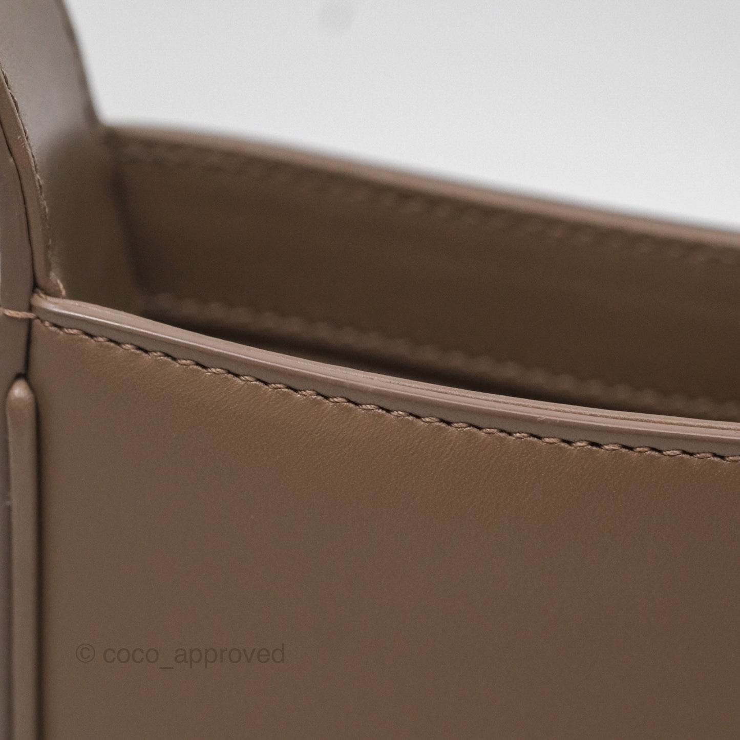 Saint Laurent Le 5 À 7 Taupe Calfskin Bronze Brass Hardware