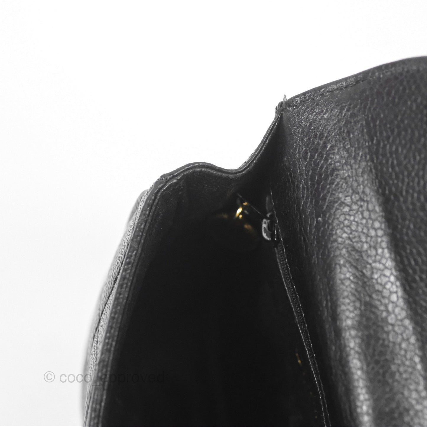 Chanel Vintage Belt Bag Black Caviar 24K Gold Hardware