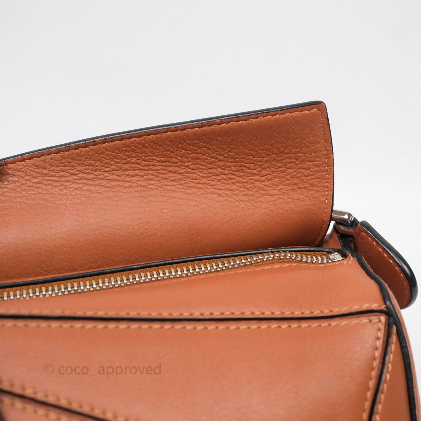 Loewe Mini Puzzle Bag Tan Calfskin Gold Hardware