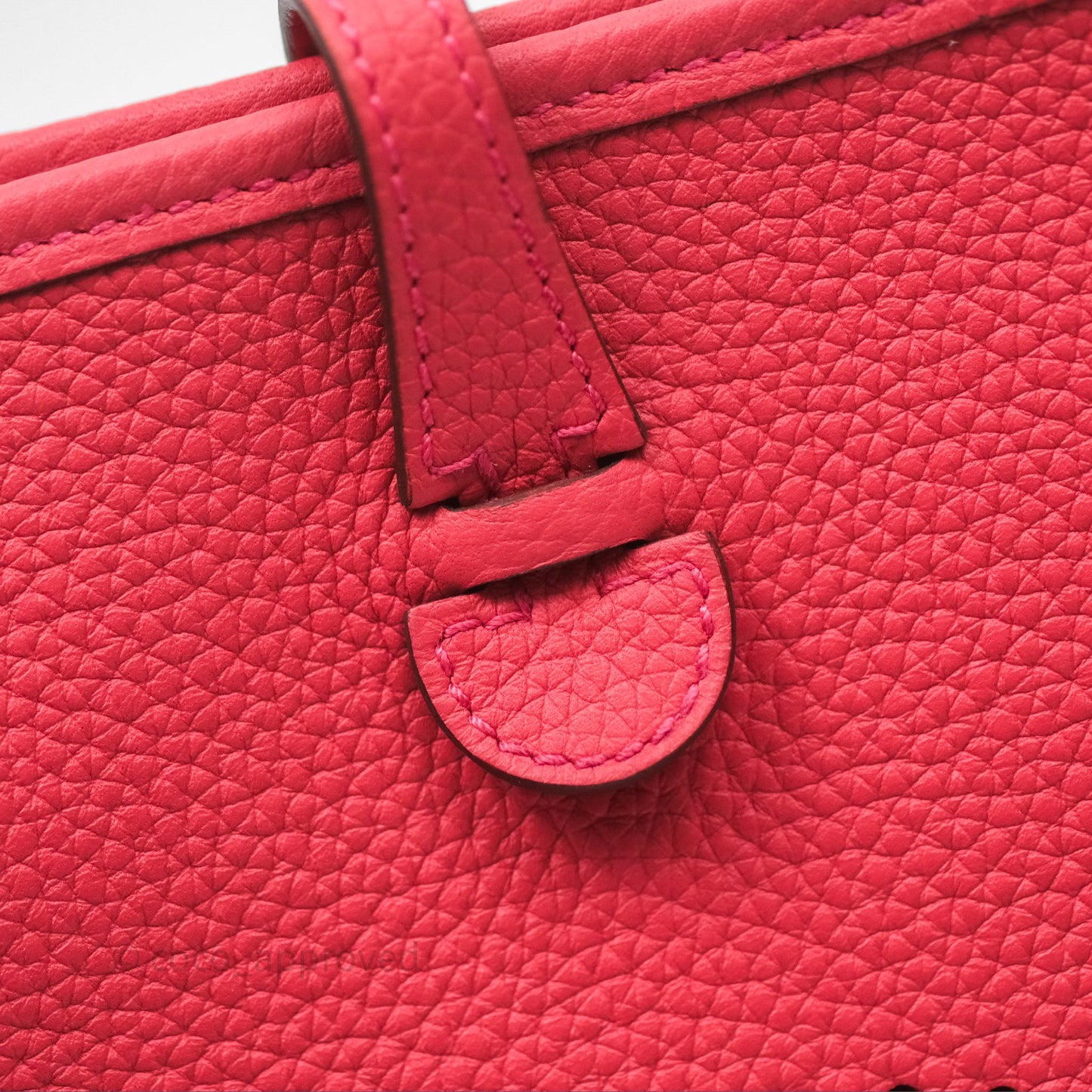 Hermès Mini Evelyne 16 Rose Texas 0E Clemence Gold Hardware