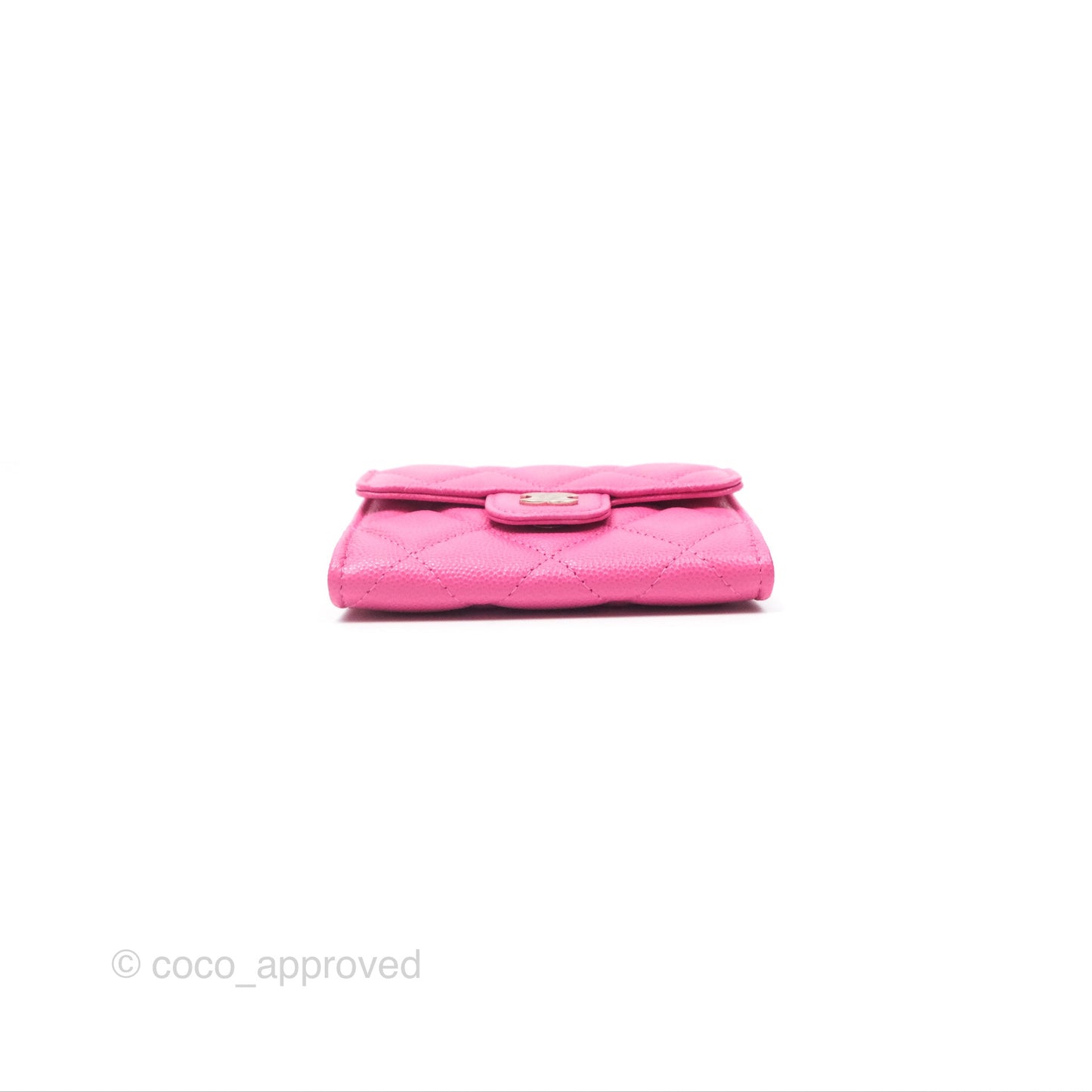 Chanel Mini Wallet With Chain Pink Caviar Gold Hardware
