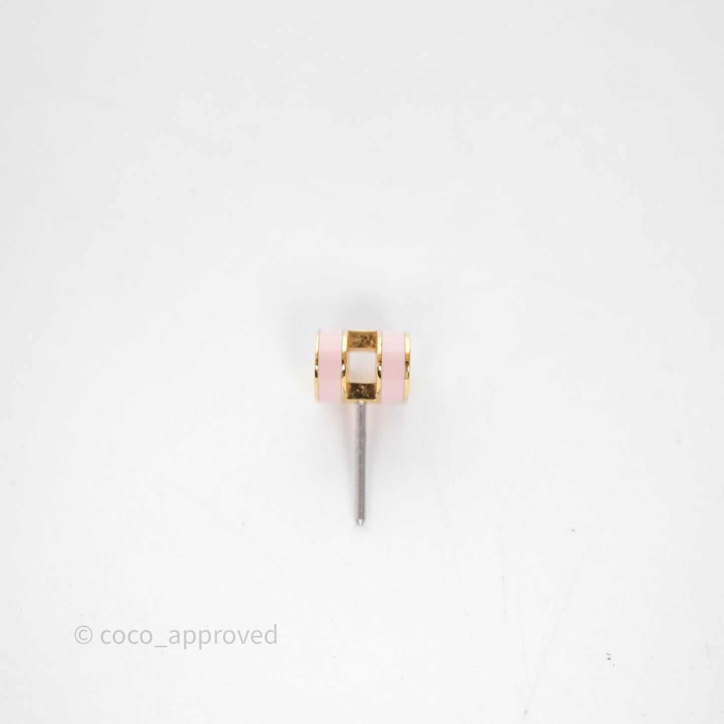 Hermès Mini Pop H Earrings Rose Dragee 5U Gold Hardware
