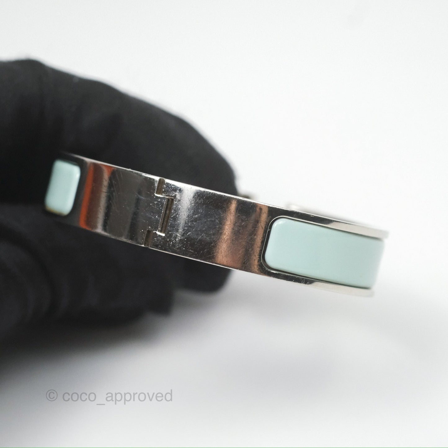 Hermès Clic H Bracelet Mint Palladium Hardware PM