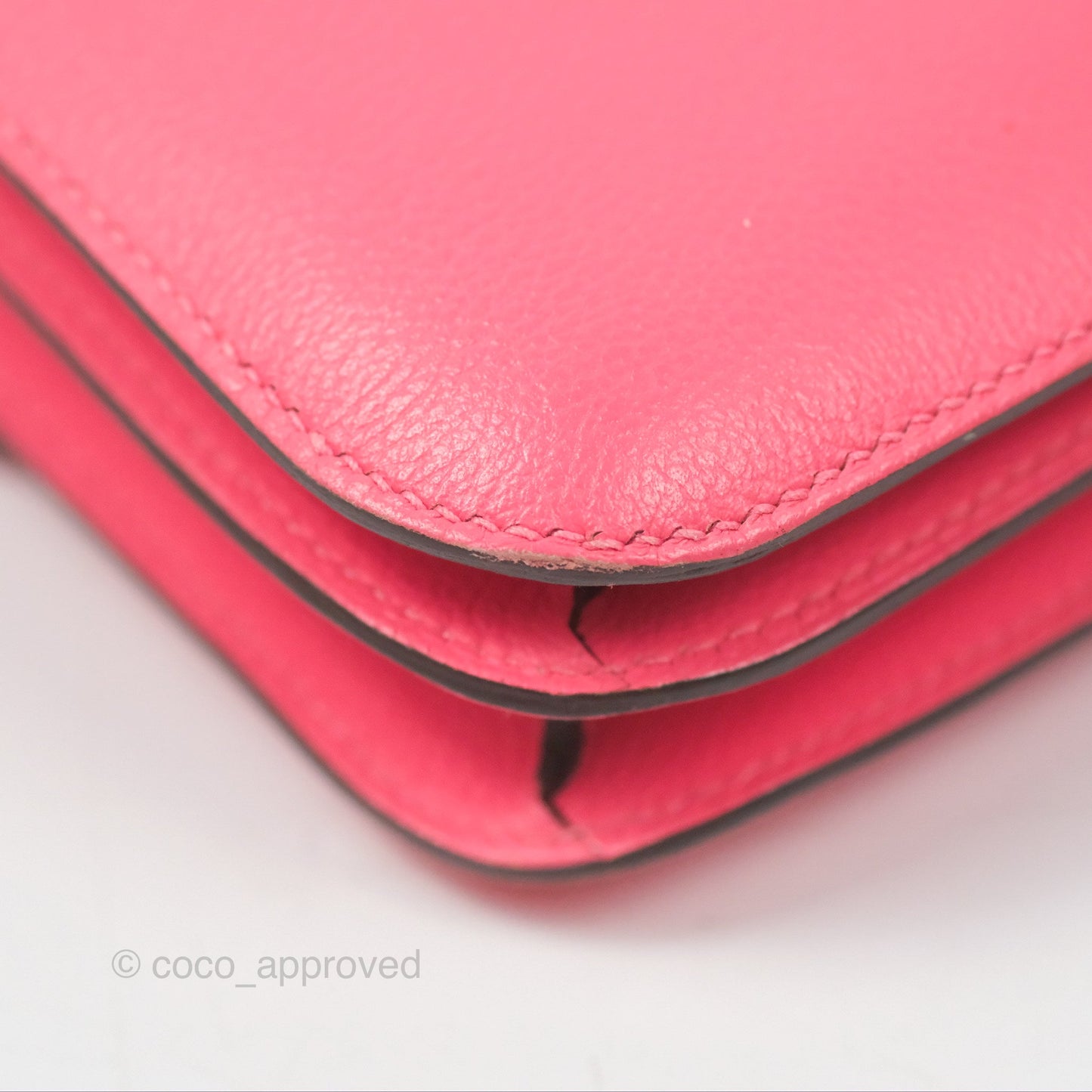 Hermès Constance Mini 18 Rose Azalee Evercolor Palladium Hardware