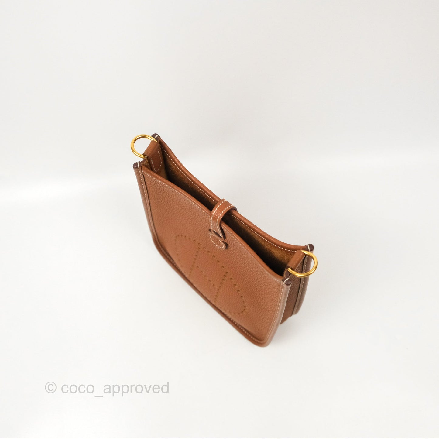 Hermès Mini Evelyne 16 Gold Clemence Gold Hardware