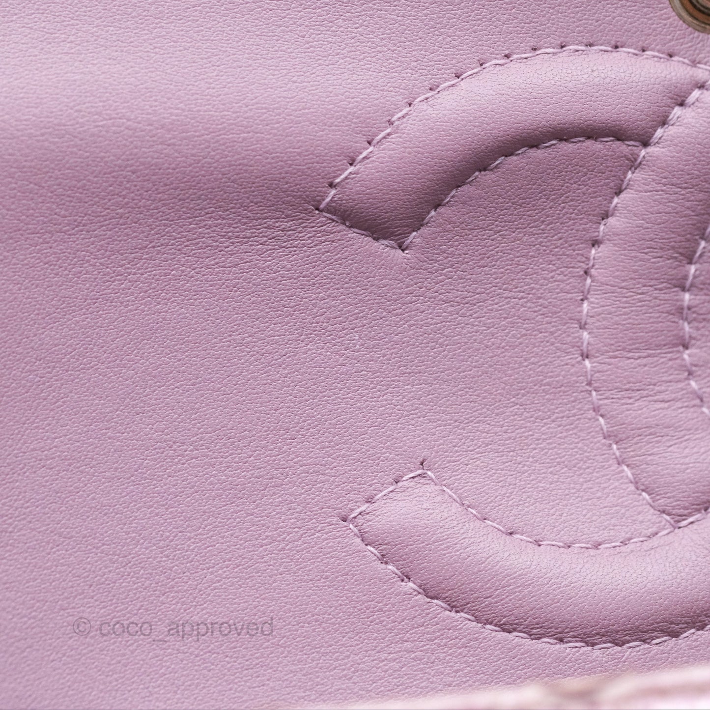 Chanel Classic M/L Medium Flap Quilted Iridescent Pink Python Gold Hardware