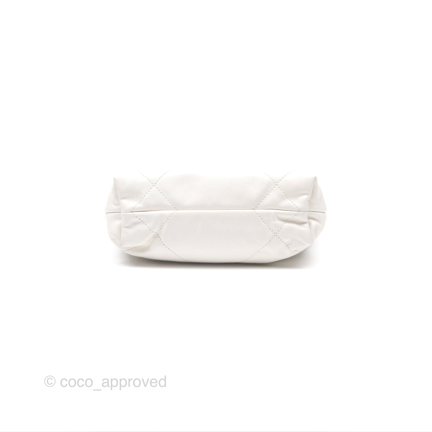Chanel 22 Mini Bag White Shiny Crumpled Calfskin