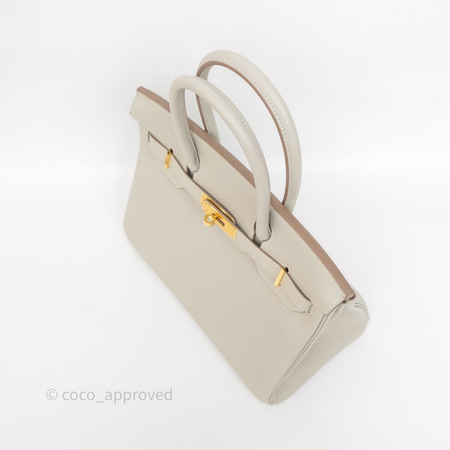 Hermès Birkin 30 Retourne Gris Perle 80 Togo Gold Hardware