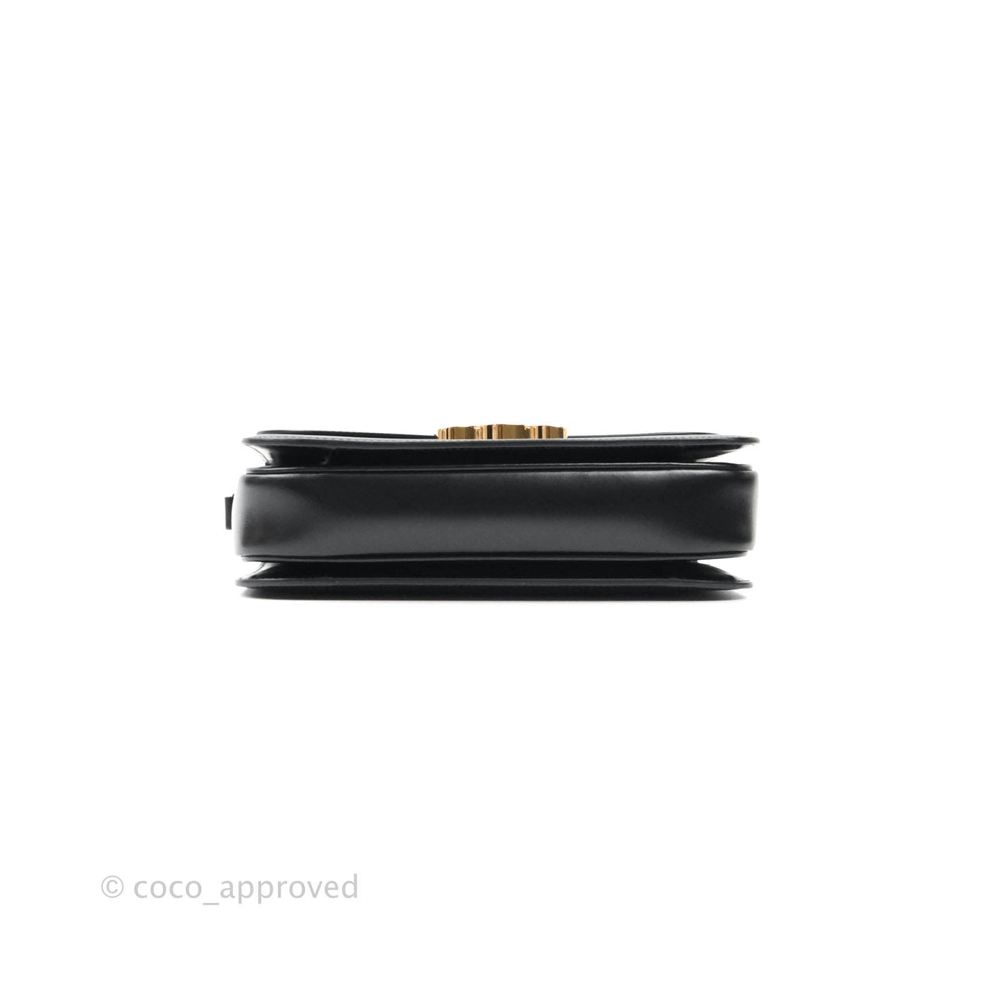 Celine Shiny Calfskin Medium Triomphe Black