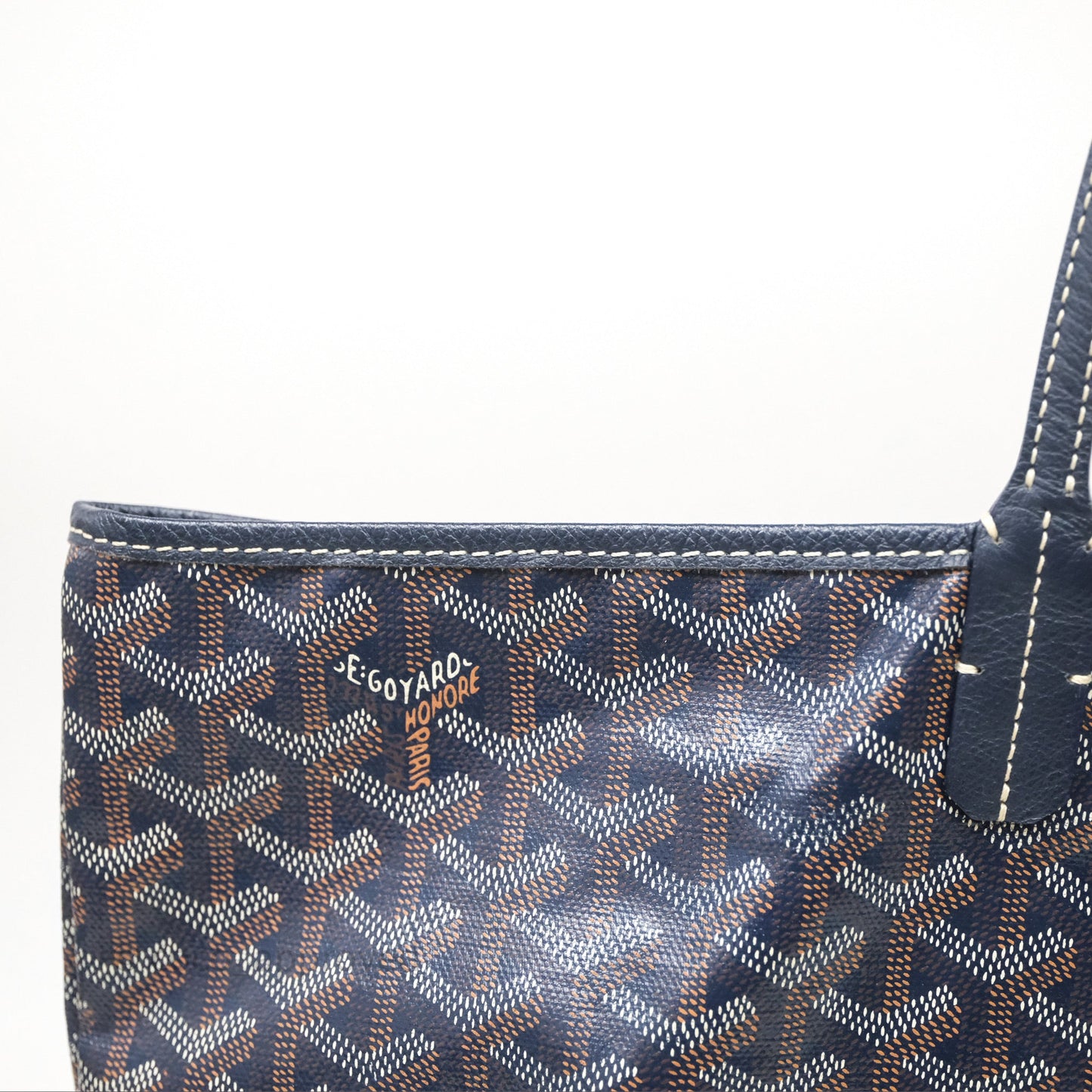 Goyard St. Louis Tote PM Navy/Tan