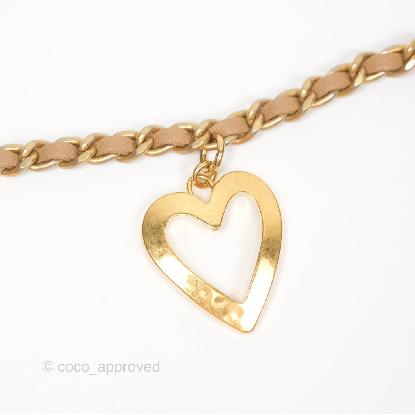 Chanel Mini Flap Bag With Heart CC Charm Beige Lambskin Aged Gold Hardware 22B