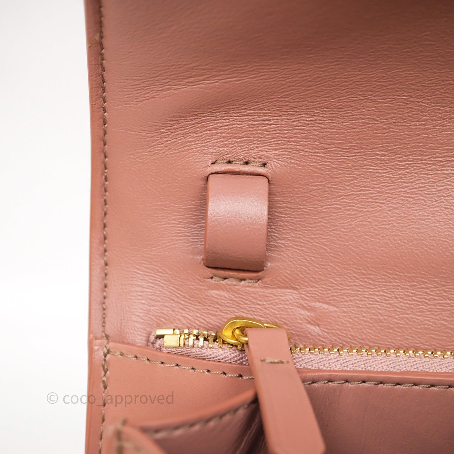 Celine Rose Box Medium Calfskin Bag Gold Hardware