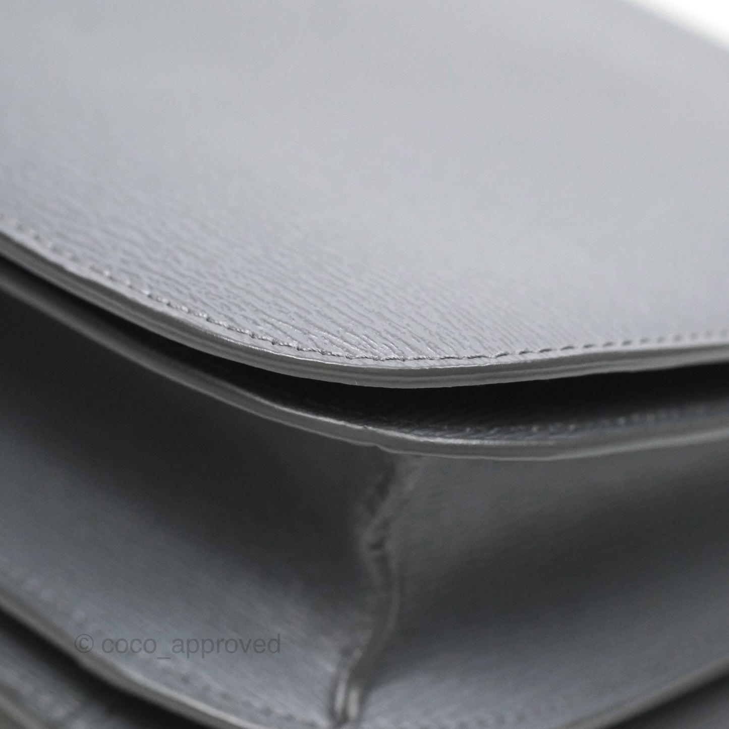 Celine Medium Classic Box Flap Grey Liege Calfskin