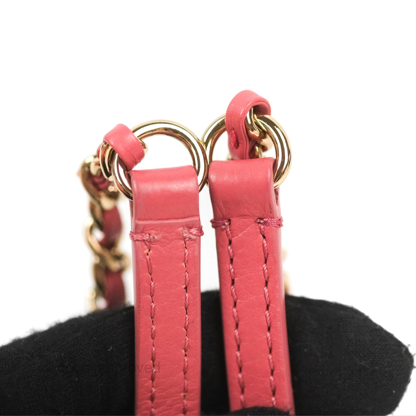 Chanel Small Flat Quilt Round Flap Bag Pink Calfskin Gold Hardware