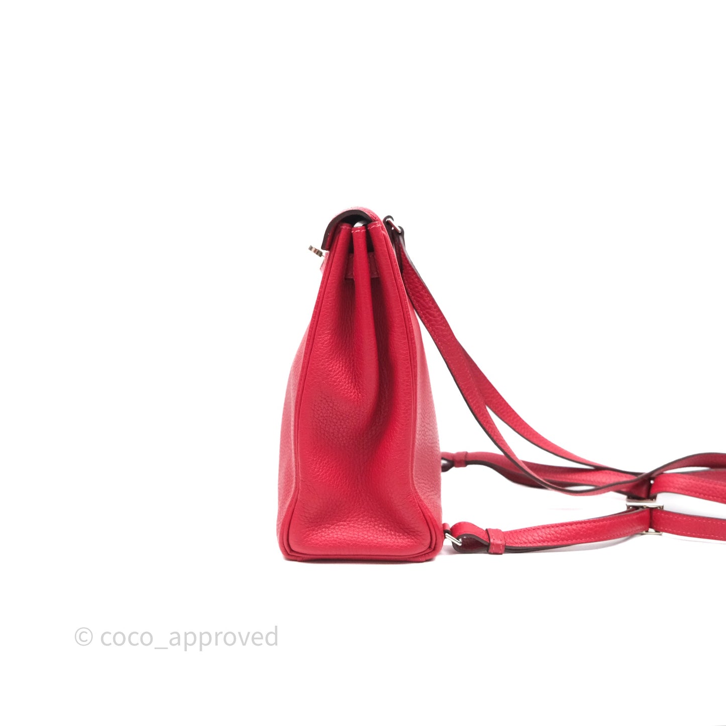 Hermès Kelly Ado Backpack Red Rouge Clemence Palladium Hardware