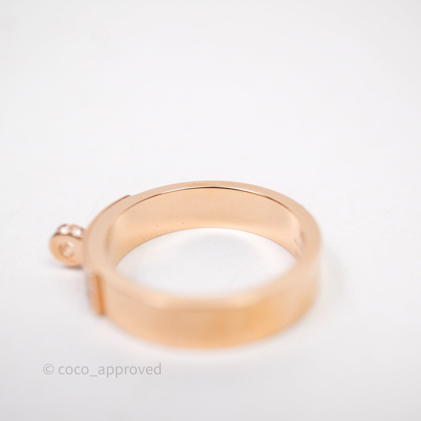Hermès Kelly Ring Rose Gold With Diamonds Size 54