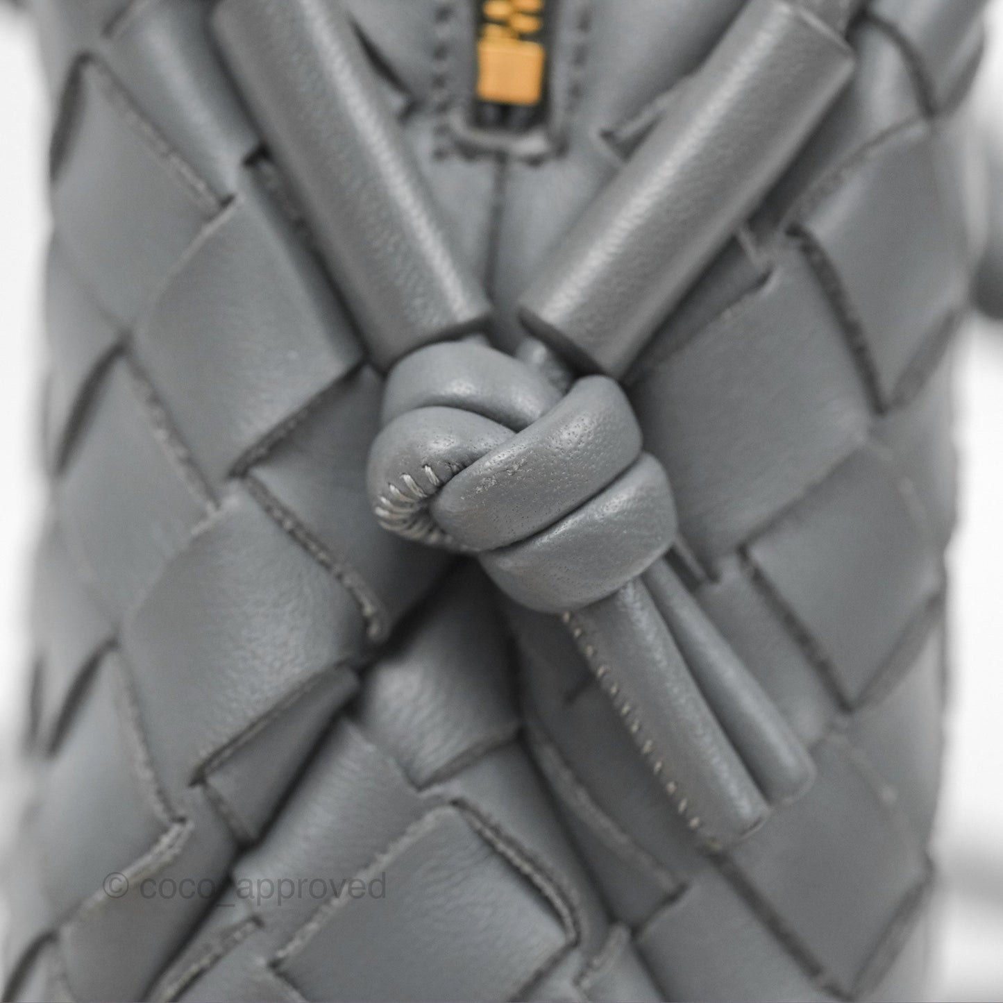 Bottega Veneta Mini Loop Camera Bag Intrecciato Lambskin Thunder