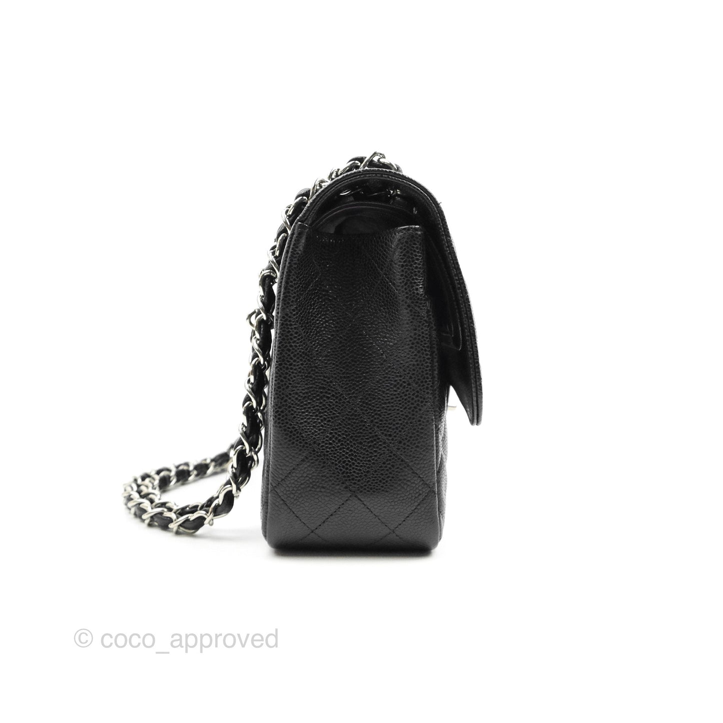 Chanel Jumbo Double Flap Black Caviar Silver Hardware⁣⁣