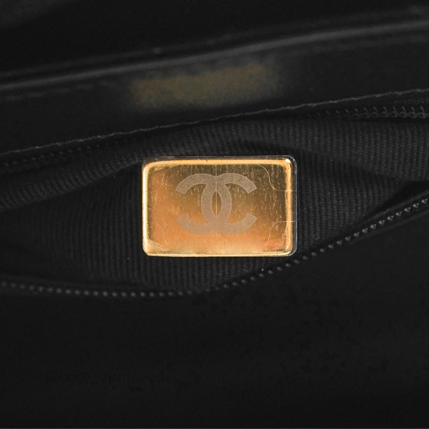 Chanel Kelly Bag Quilted Black Shiny Crumpled Calfskin Aged Gold Hardware