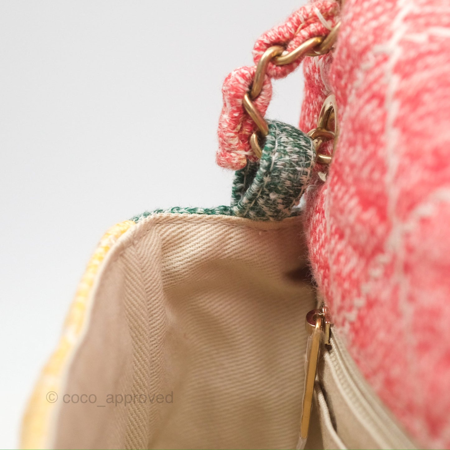 Chanel Denim Quilted Medium Flap Rainbow Gold Hardware