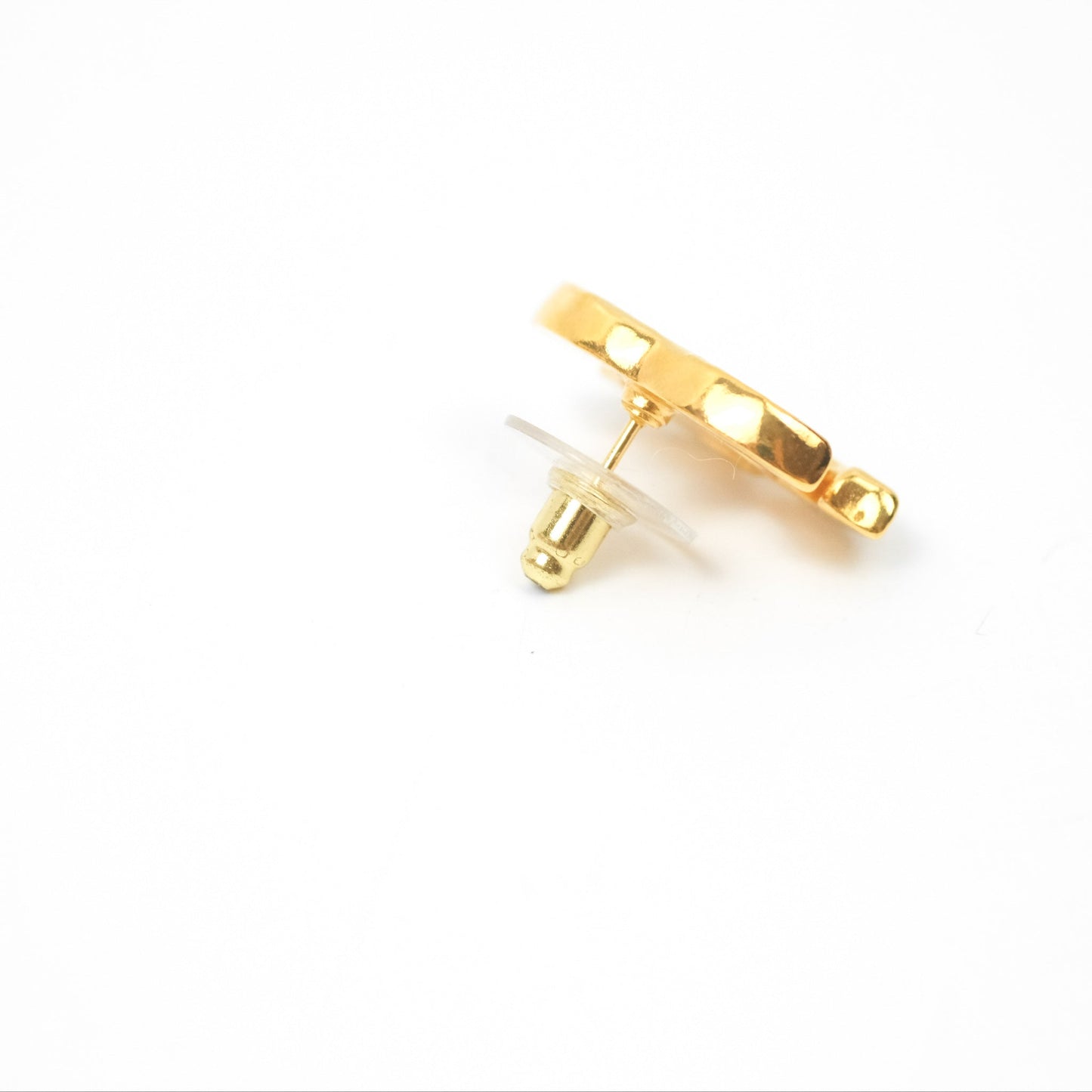 Chanel CC Orange/Pink Earrings Gold Tone 23C