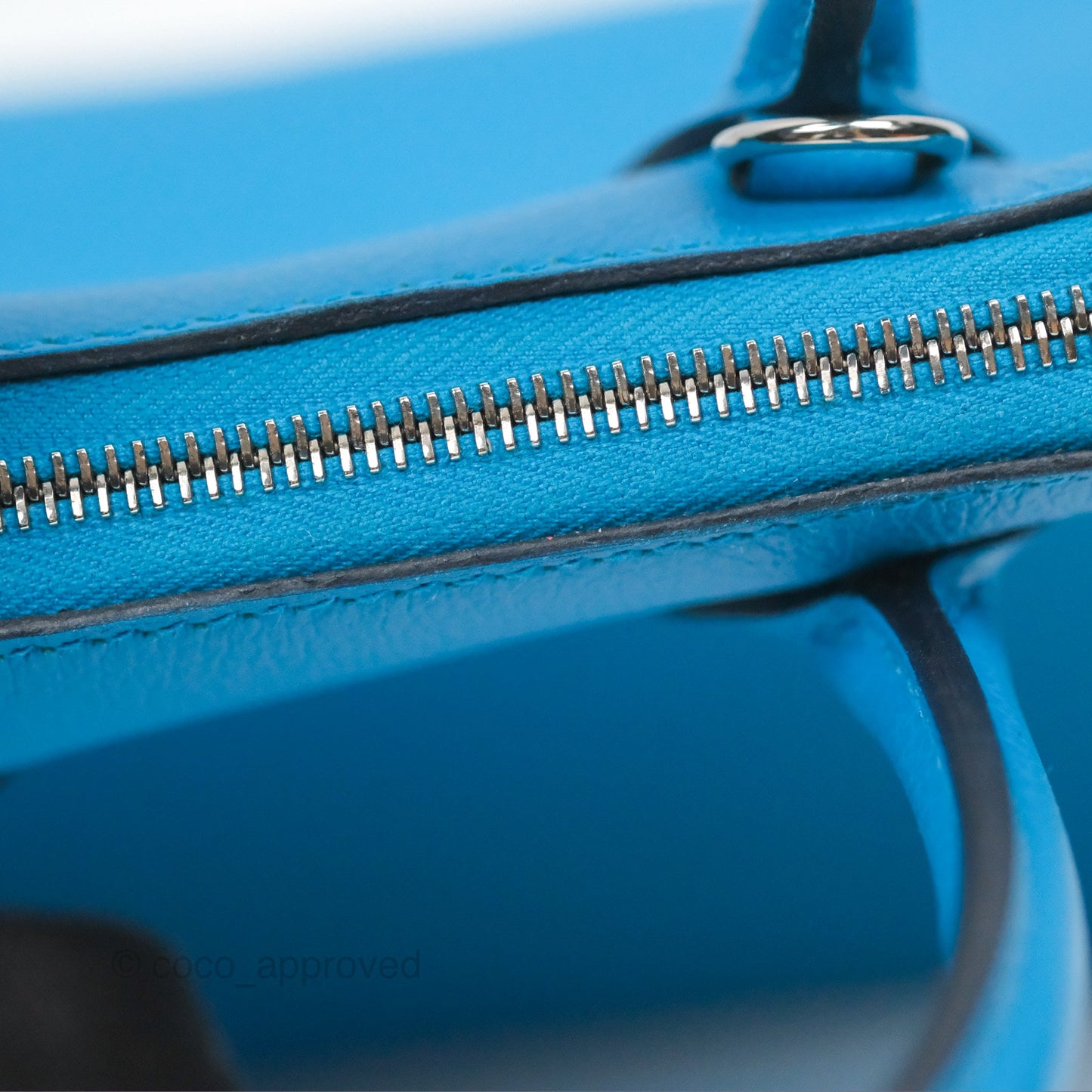 Hermès Bolide Mini 1923 Bleu Frida Evercolor Palladium Hardware