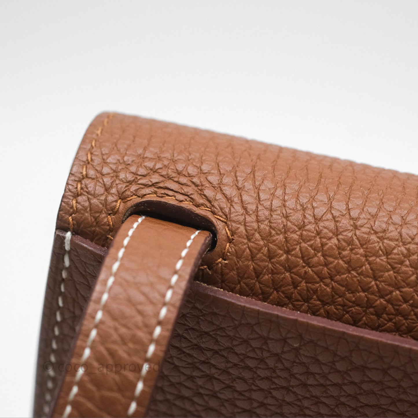 Hermès Halzan 25 Gold Clemence Gold Hardware