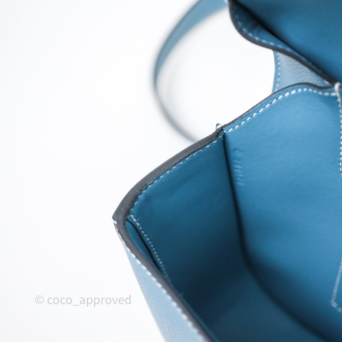 Hermès Della Cavalleria Mini II Bag 18 New Bleu Jean 75 Epsom Palladium Hardware
