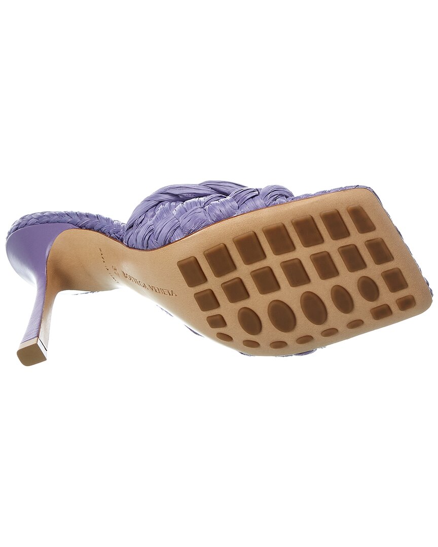 Luxury Bottega Veneta Stretch Raffia & Leather Sandal