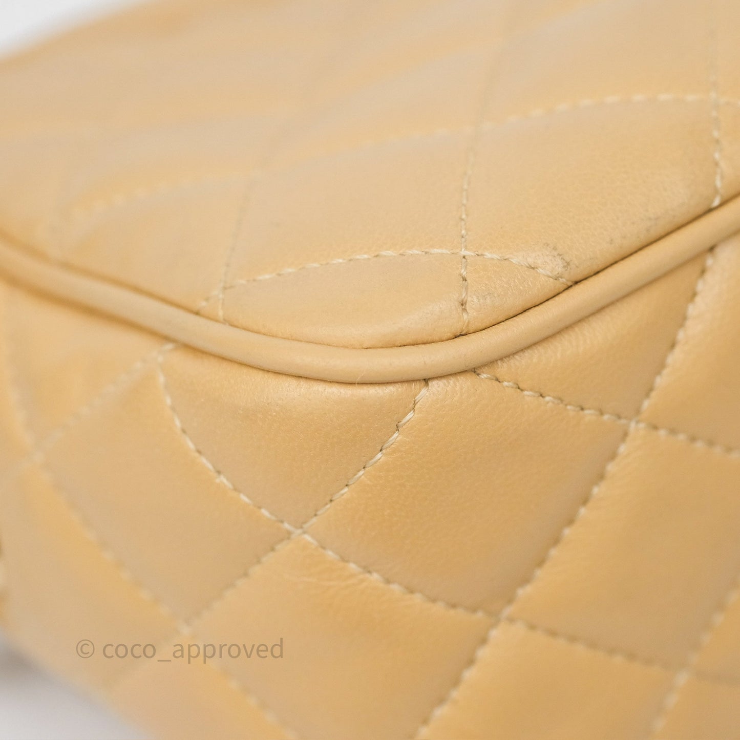 Chanel Coco Vintage Camera Case Beige Calfskin Gold Hardware