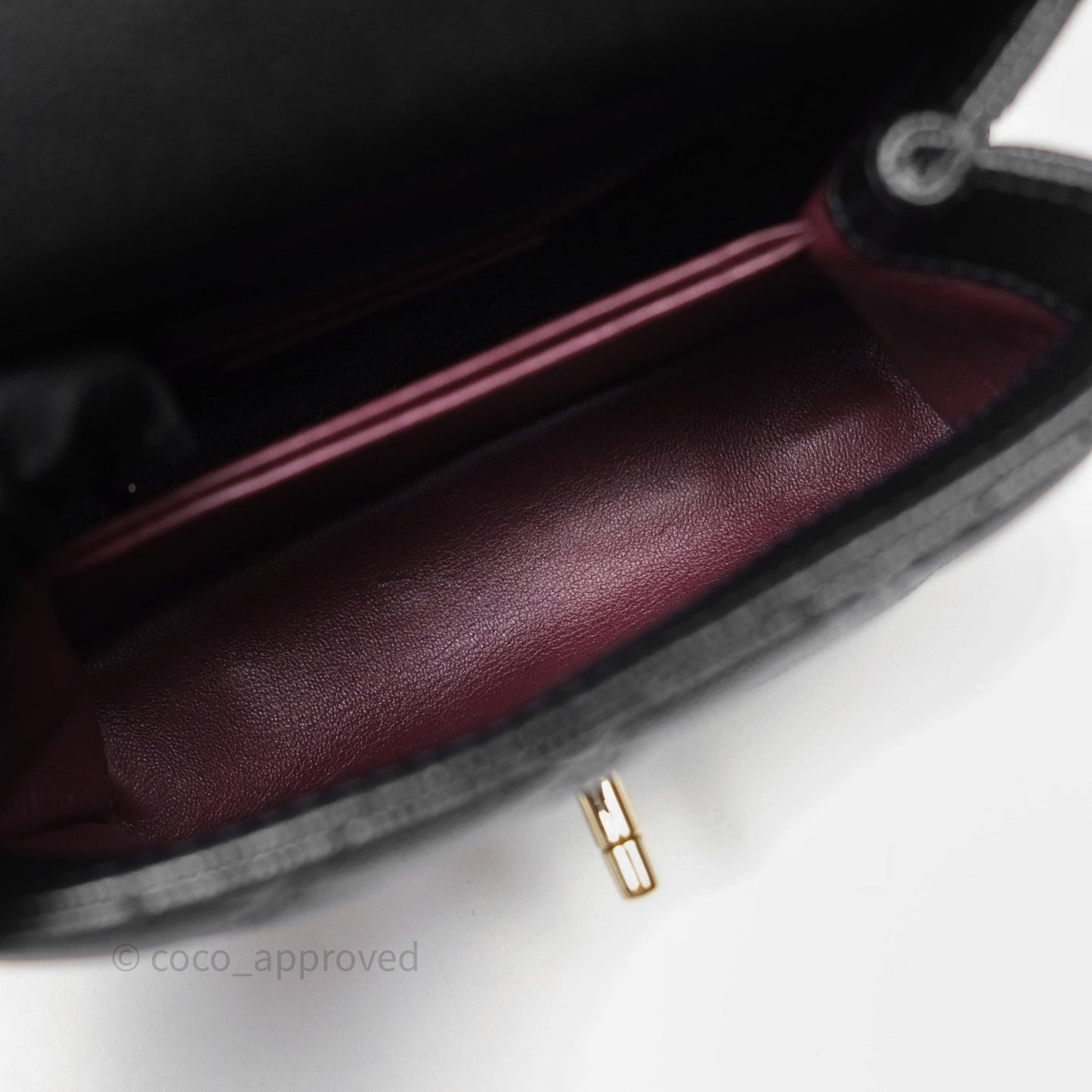 Chanel Mini Coco Handle Quilted Black Caviar Gold Hardware