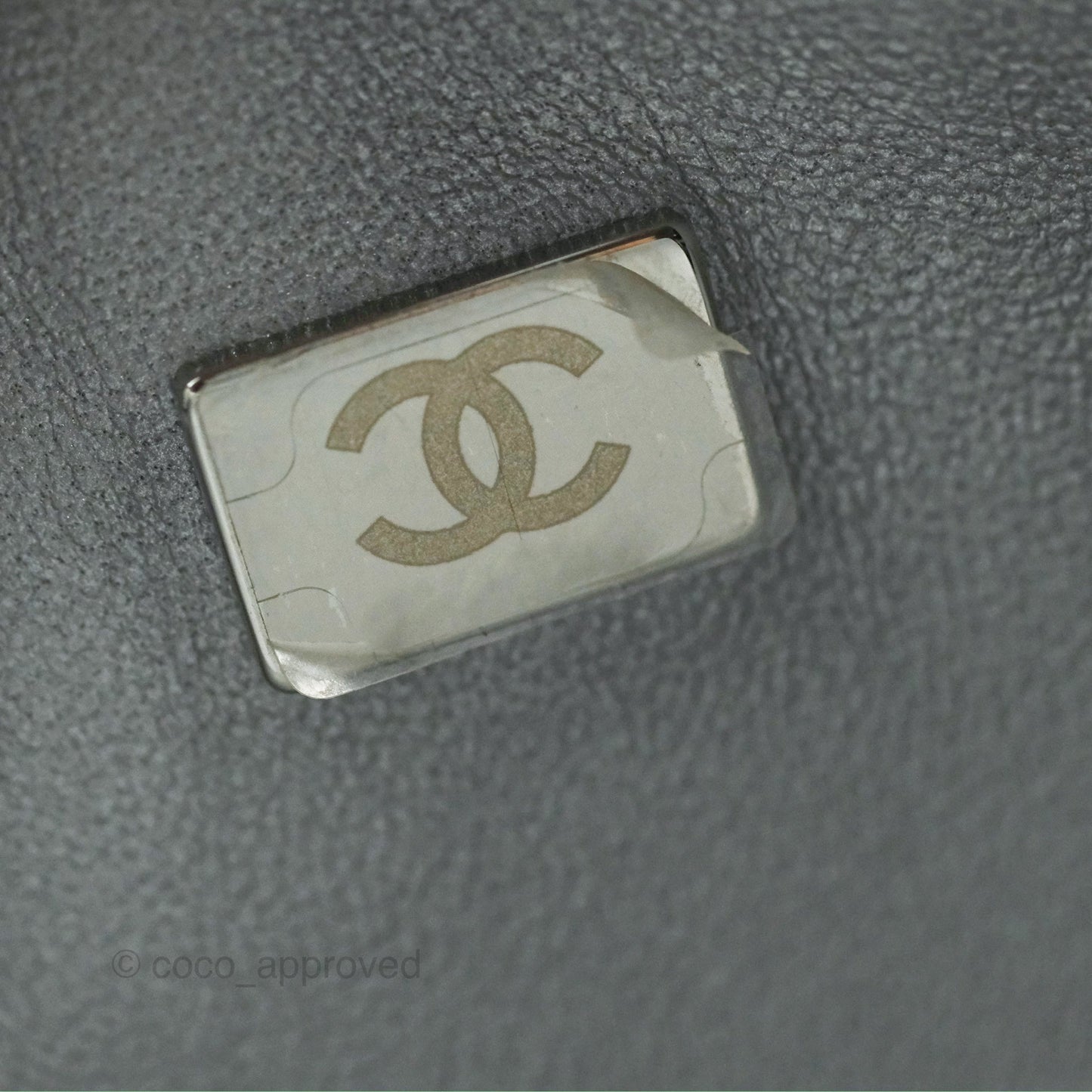 Chanel Classic M/L Medium Flap Quilted Pearly Silver Silver Hardware 23P