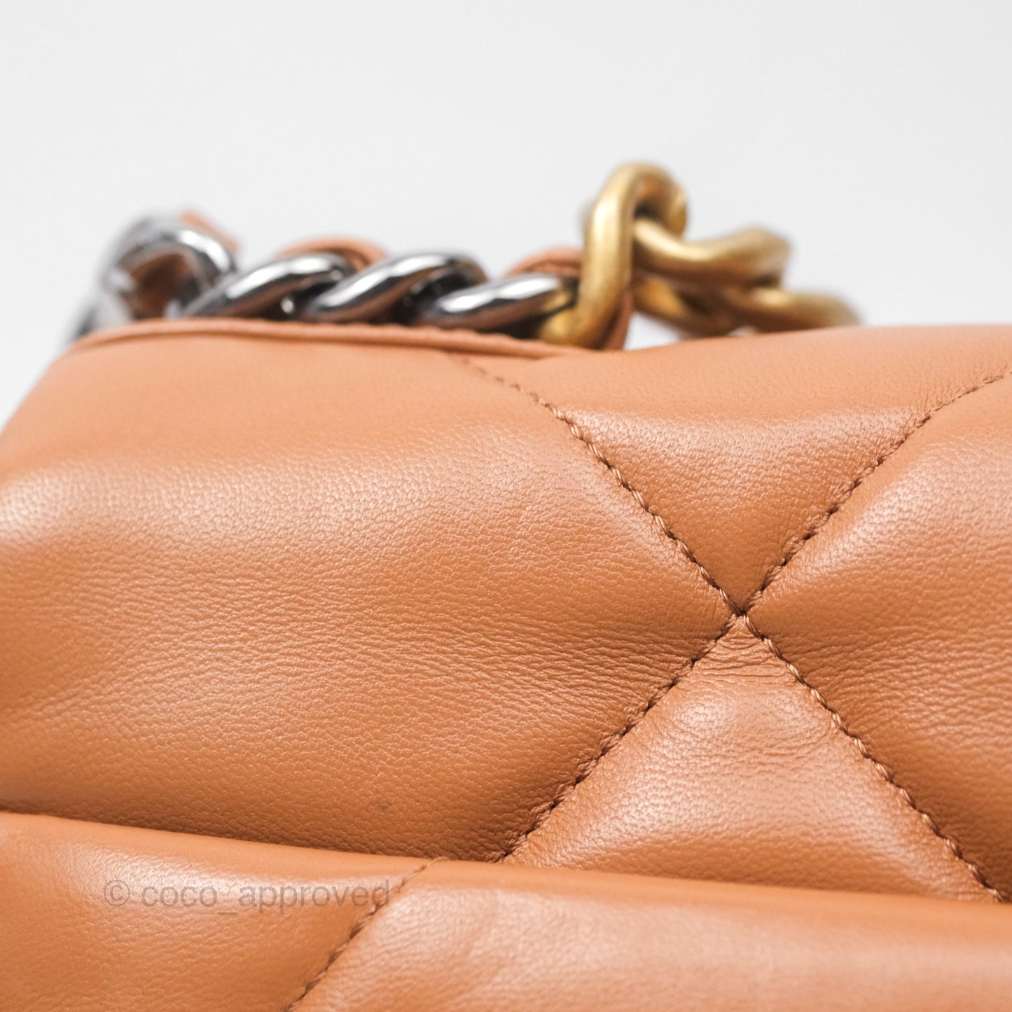 Chanel 19 Small Caramel Brown Mixed Hardware 21A