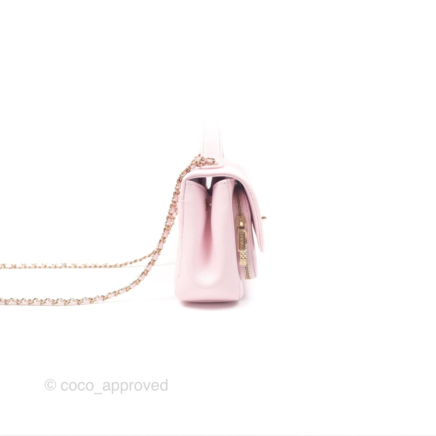 Chanel Quilted Small Business Affinity Flap Light Pink Caviar Gold Hardware