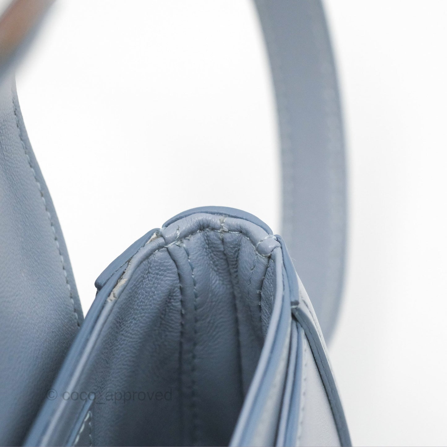 Celine Small Besace 16 Arctic Blue Natural Calfskin