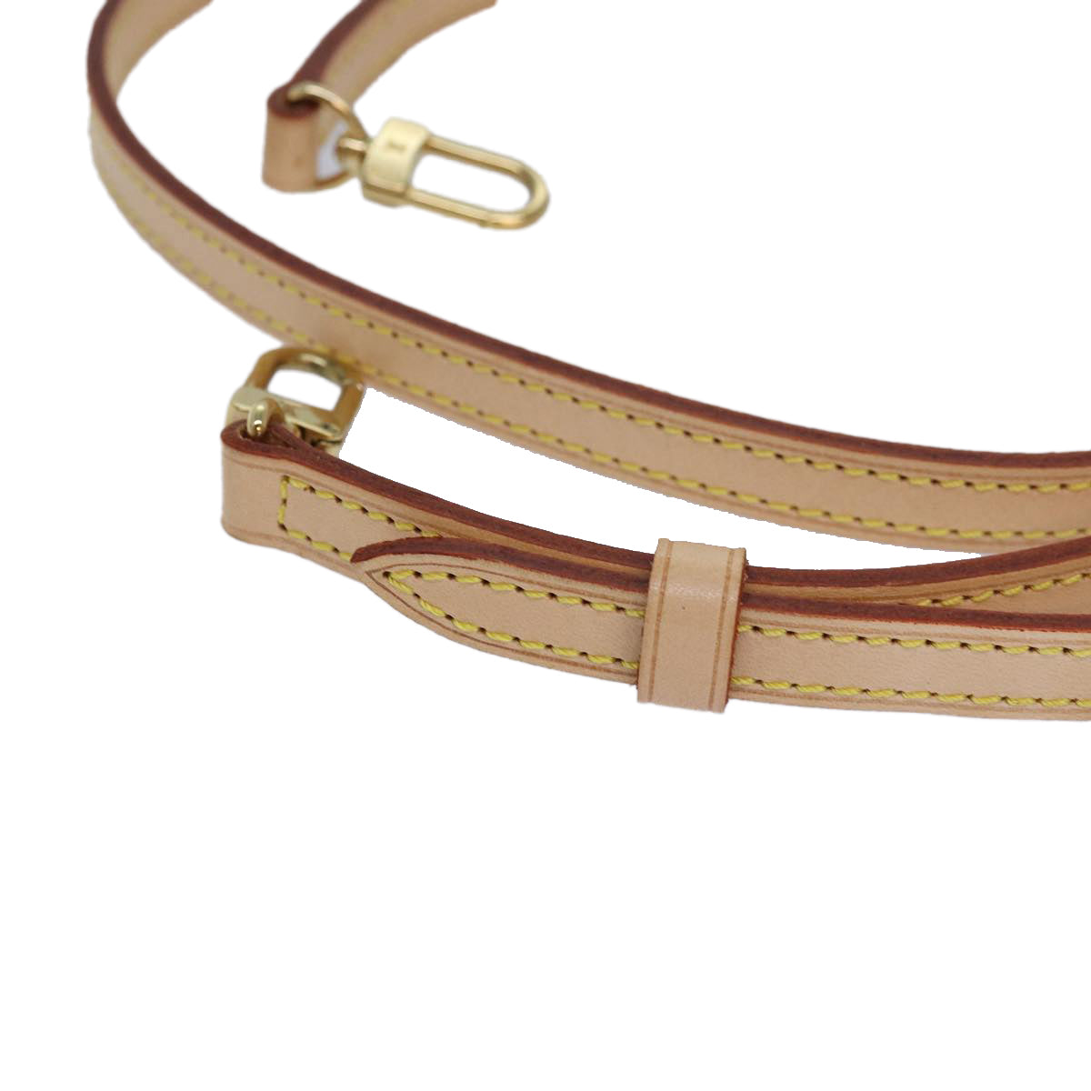 LOUIS VUITTON Adjustable Shoulder Strap Leather 36.6""-43.7"" Beige 81036